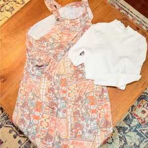 Blakely Romper & White Long sleeve